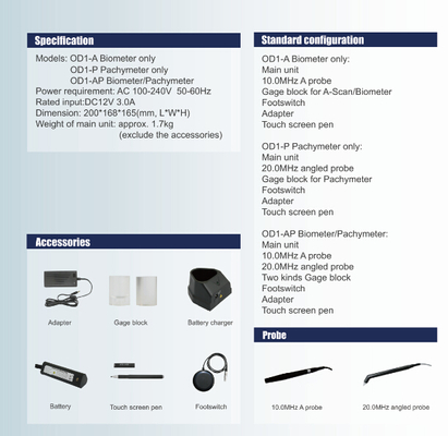 OD1 Bio&Pachy meter (Ophthalmology ultrasound scanner)
